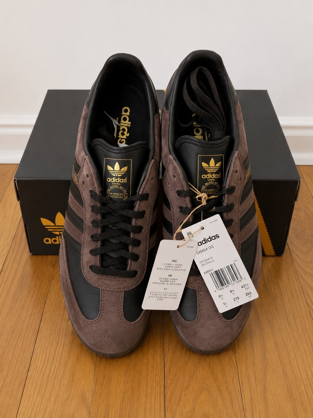 adidas Samba Kader Sylla  Men's Brown and Black Suede Sneakers - Picture 2 of 2